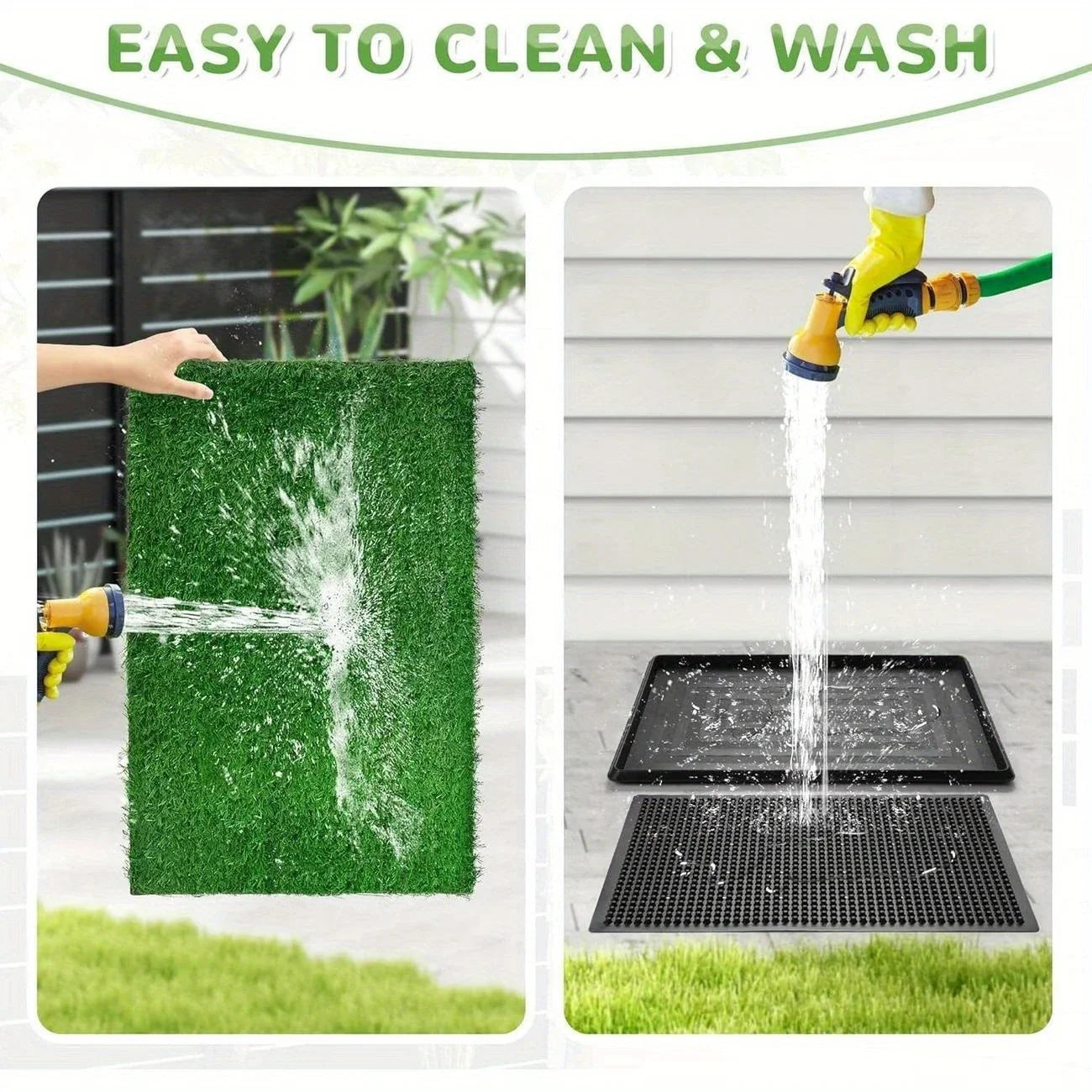 Portable Dog Toilet With Artificial Turf Three Layer System Detachable