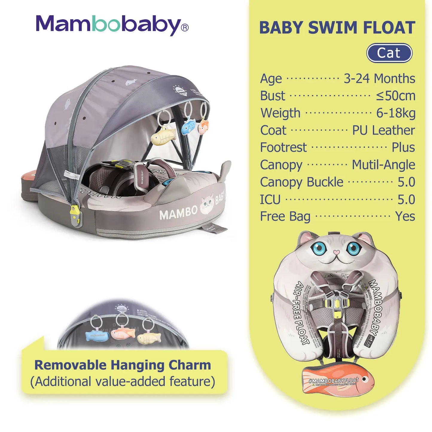 Mambobaby Baby Pool Float Vip 5 Dropshipping Blackproof Pool Mat For Infant Non-Inflatable Natation Buoy With Parasol Beach Toys