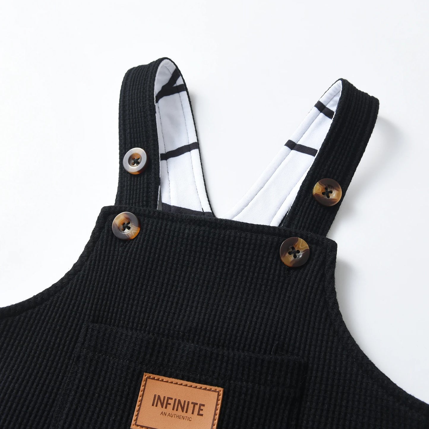 2 Pack Infant Baby Boy Overalls Clothes Solid Color Pocket Suspender Pants Jumpsuit
