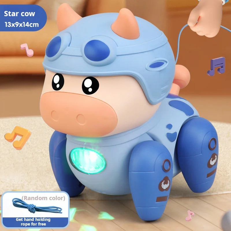 Musical Cow Toy for Kids Dancing Light Up Crawling Walking