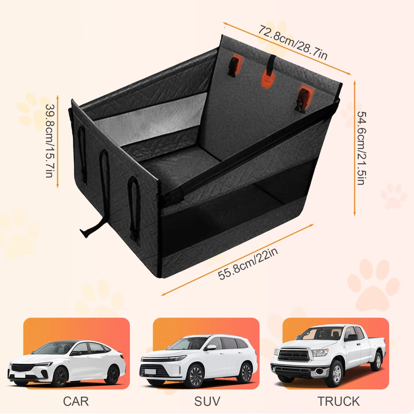 Dog Car Seat Cover Waterproof Nonslip Back Seat Protector