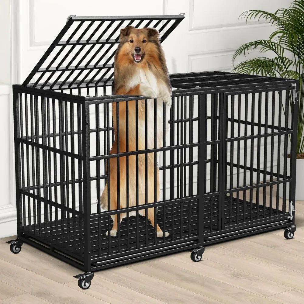 Heavy Duty Dog Crate For Giant Dogs Lockable Top Access