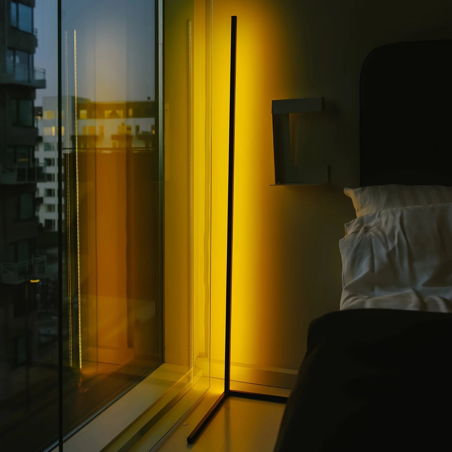RGB LED Corner Floor Lamp for Living Room and Bedroom
