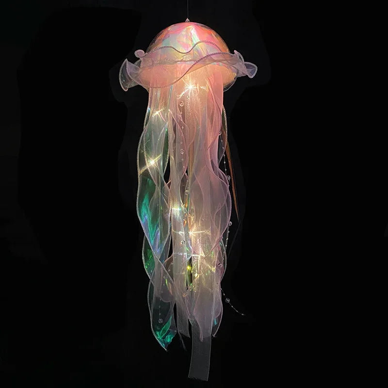 Jellyfish Lantern Mermaid Theme Handheld Party Decorations