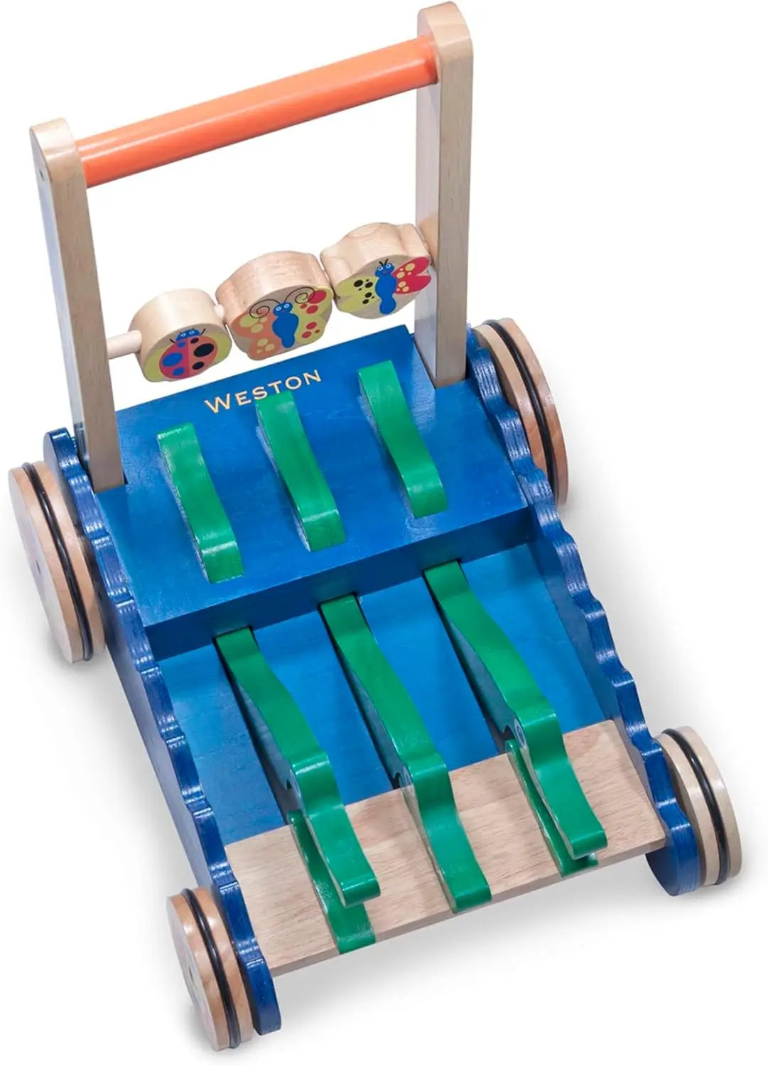 Deluxe Wooden Push Toy With Chomping Alligators Activity Walker