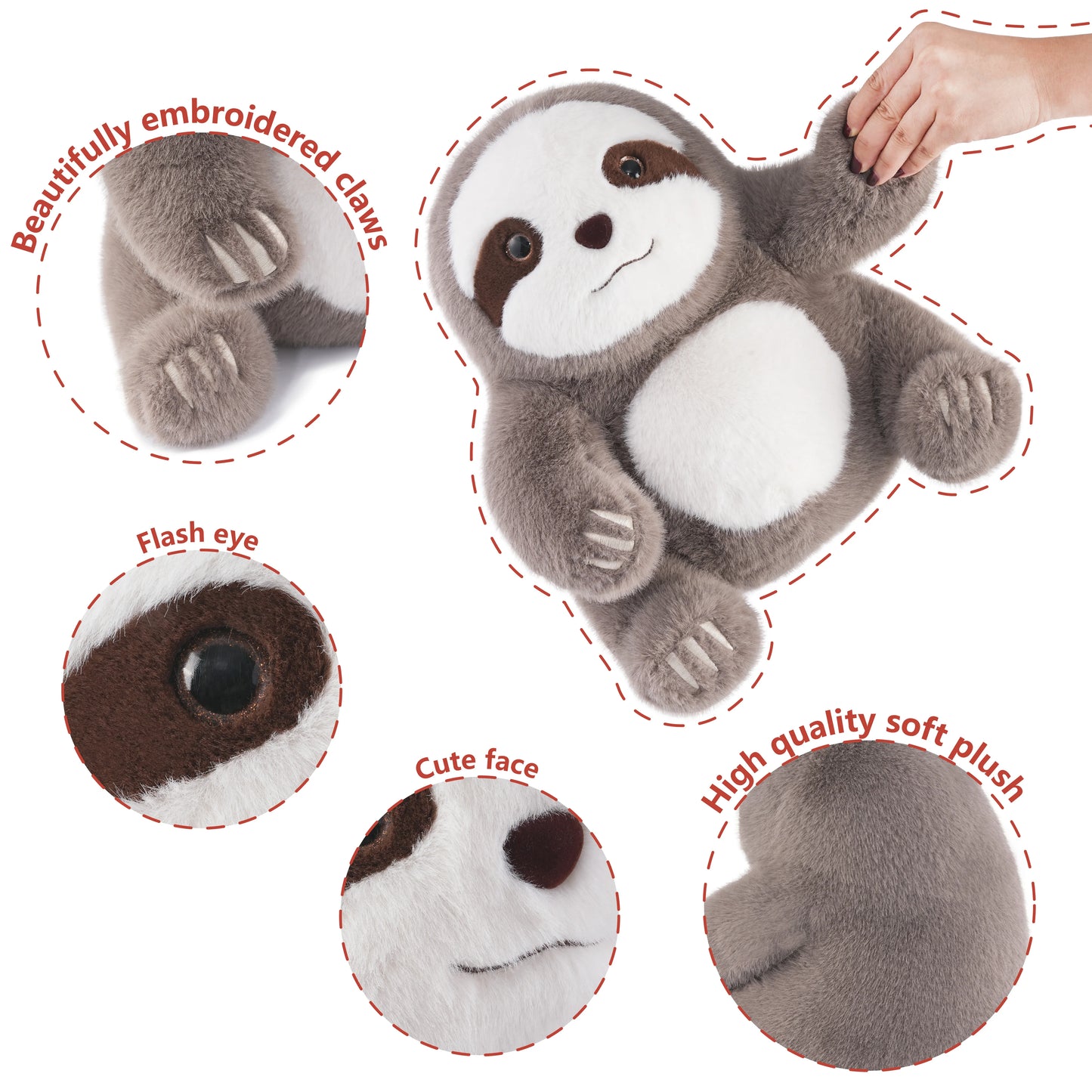 Niuniu Daddy Weighted Sloth Stuffed Animal Plush For Anxiety Relief