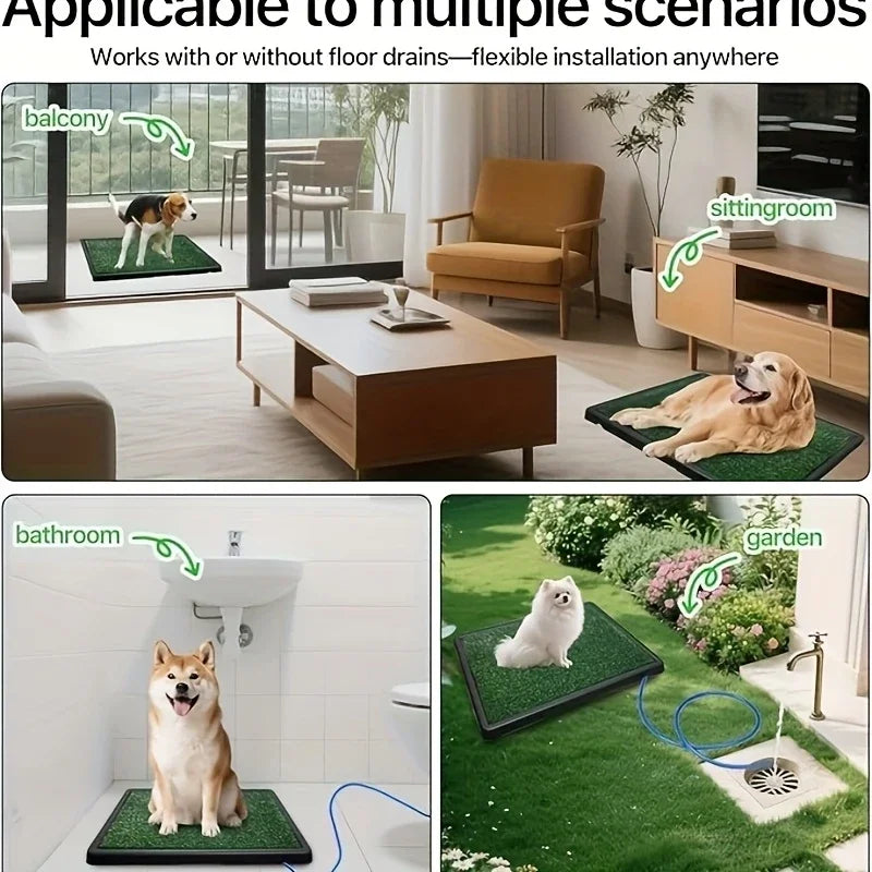 Portable Dog Toilet With Artificial Turf Three Layer System Detachable