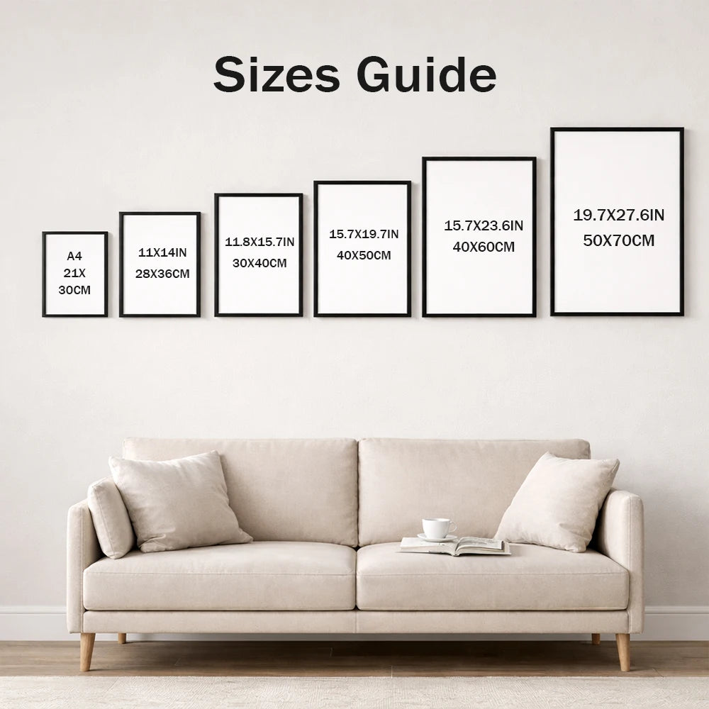 Aluminum Modern Picture Frames Set for Wall Art Mats