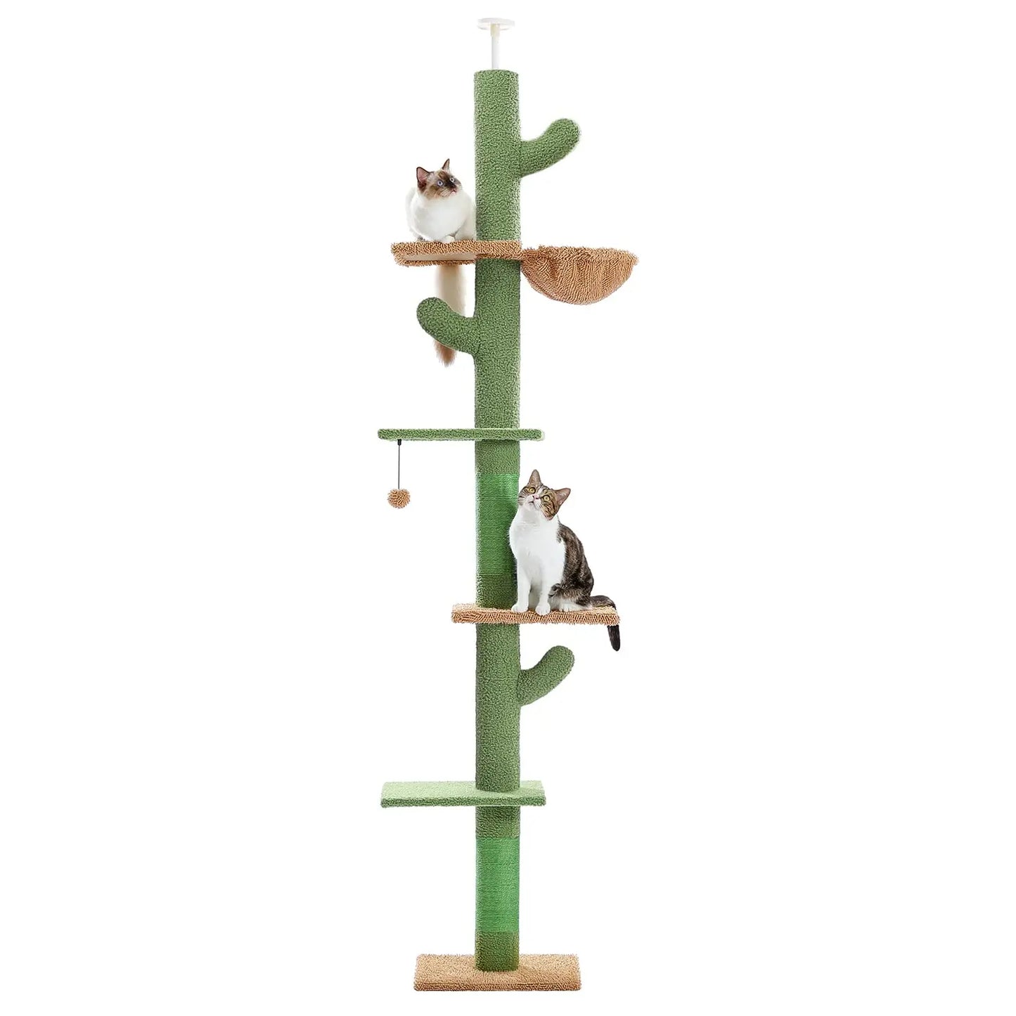 Cactus Floor To Ceiling Cat Tree Adjustable Height 5 Levels
