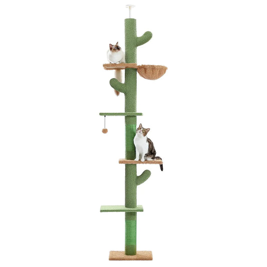 Cactus Floor To Ceiling Cat Tree Adjustable Height 5 Levels