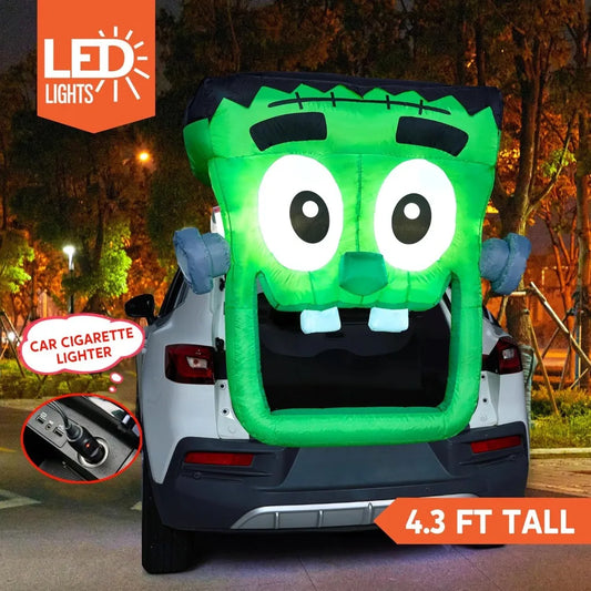 Halloween Inflatable Green Zombie Trunk Or Treat Car Decoration
