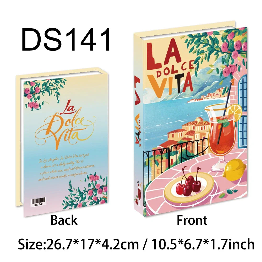 Travel Series Fake Book Decor For Living Room Display Box