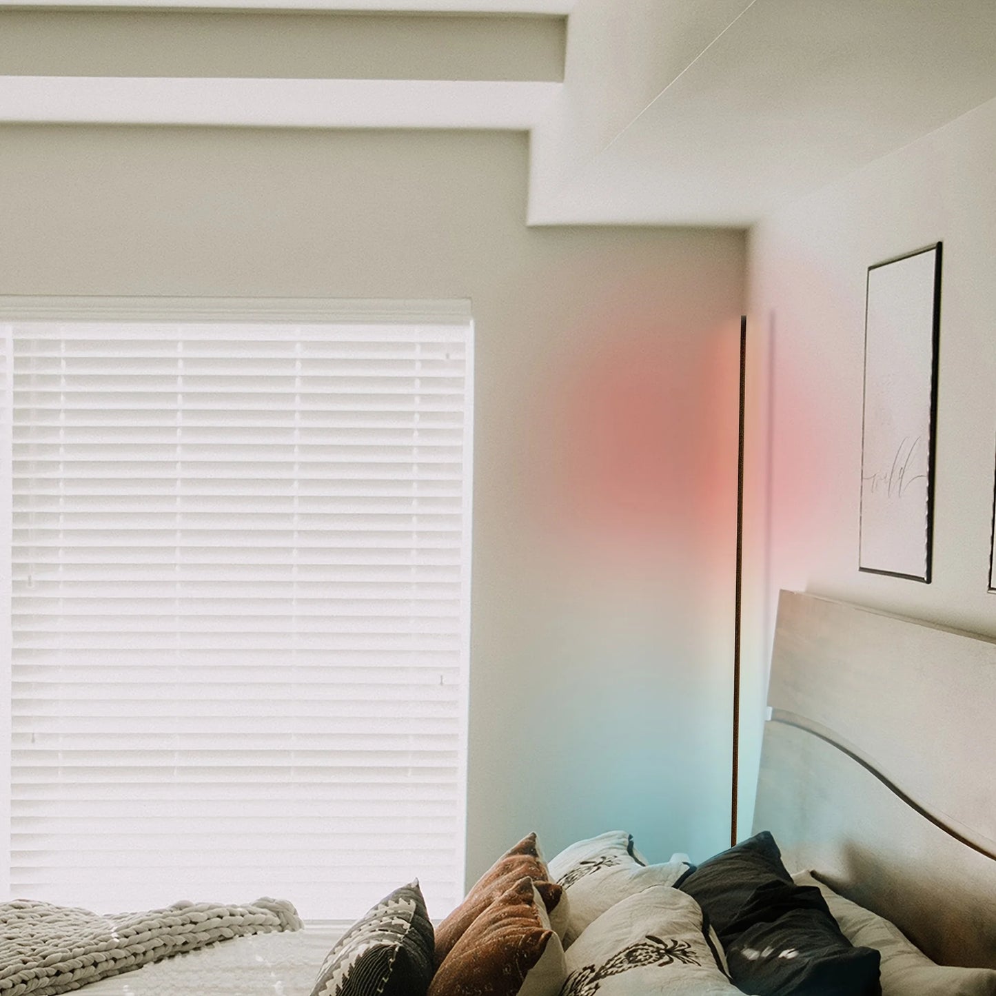 RGB LED Corner Floor Lamp for Living Room and Bedroom