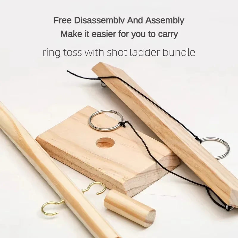 Wooden Ring Toss Drinking Game Board For Parties And Outdoor Fun
