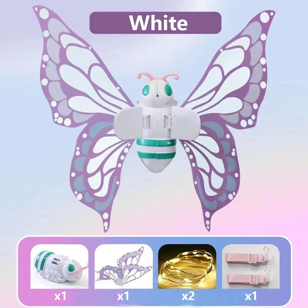 Electric Fairy Wings With Moving Lights For Kids Cosplay