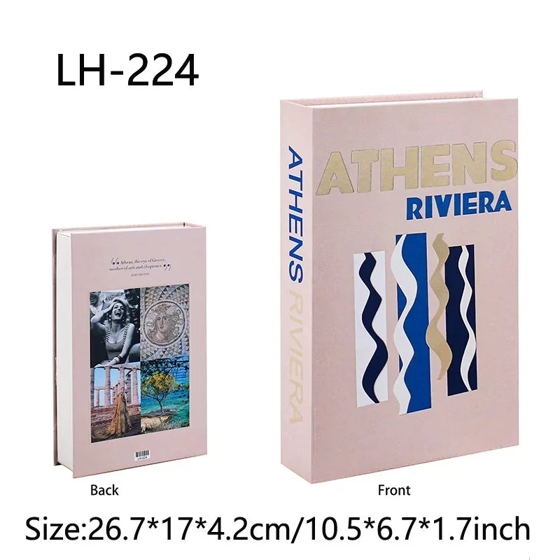 Travel Series Fake Book Decor For Living Room Display Box