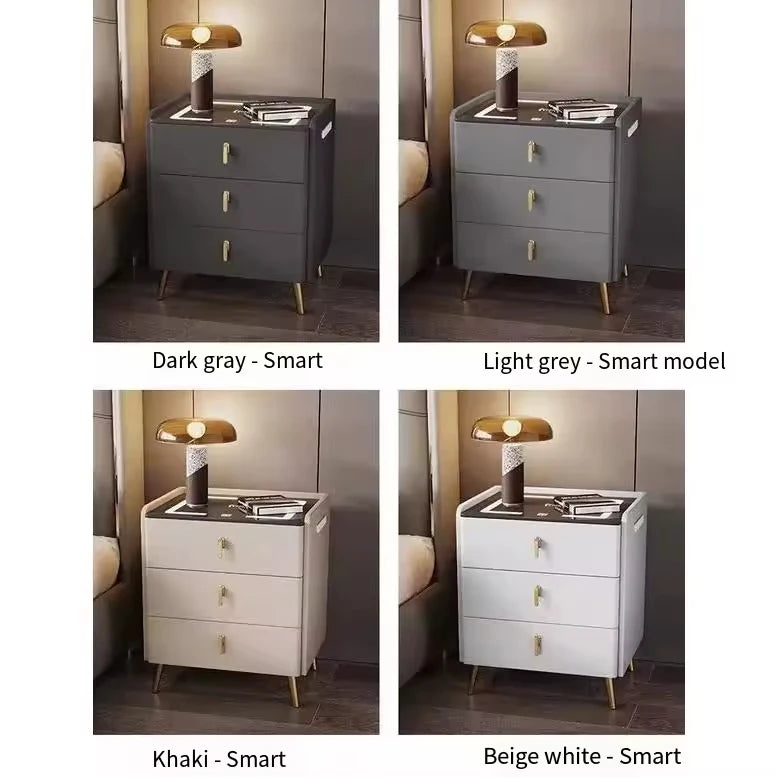 Modern Wooden Smart Bedside Table With Hidden Secret Compartment
