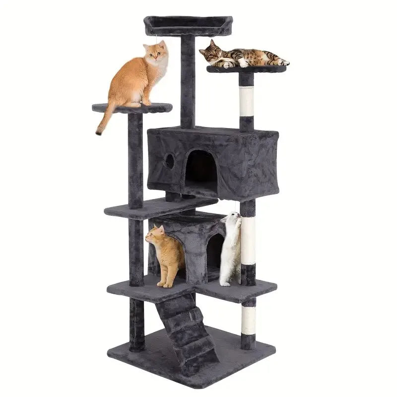 Four Tier Cat Tree With Sisal Scratching Posts And Ball