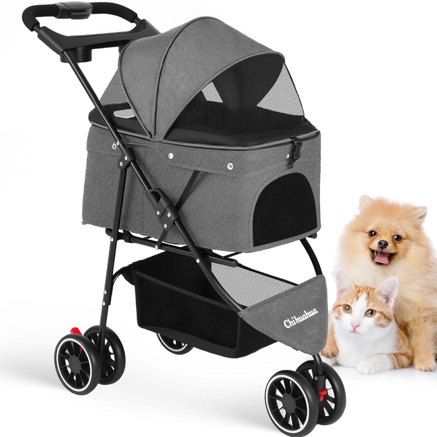 Chihuahua Brand Pet Stroller for Small Dogs and Cats Foldable