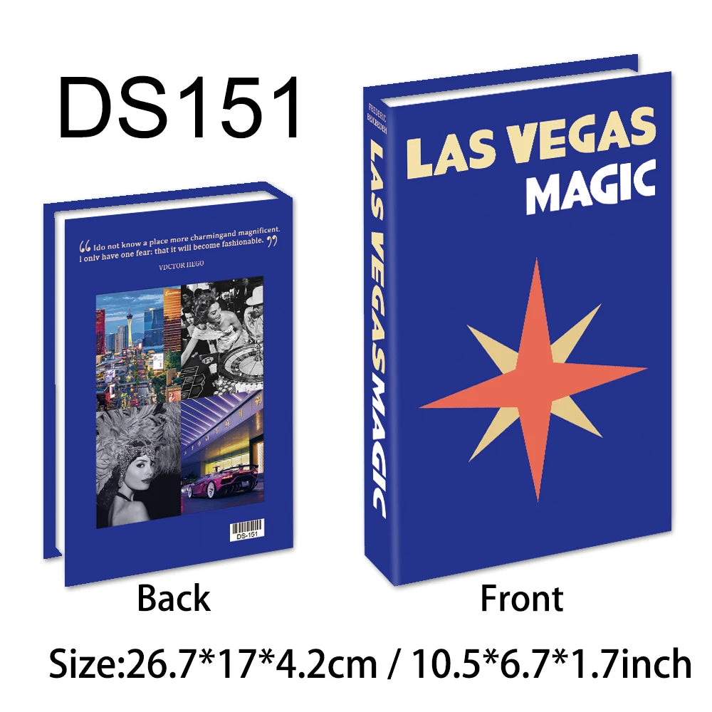 Travel Series Fake Book Decor For Living Room Display Box
