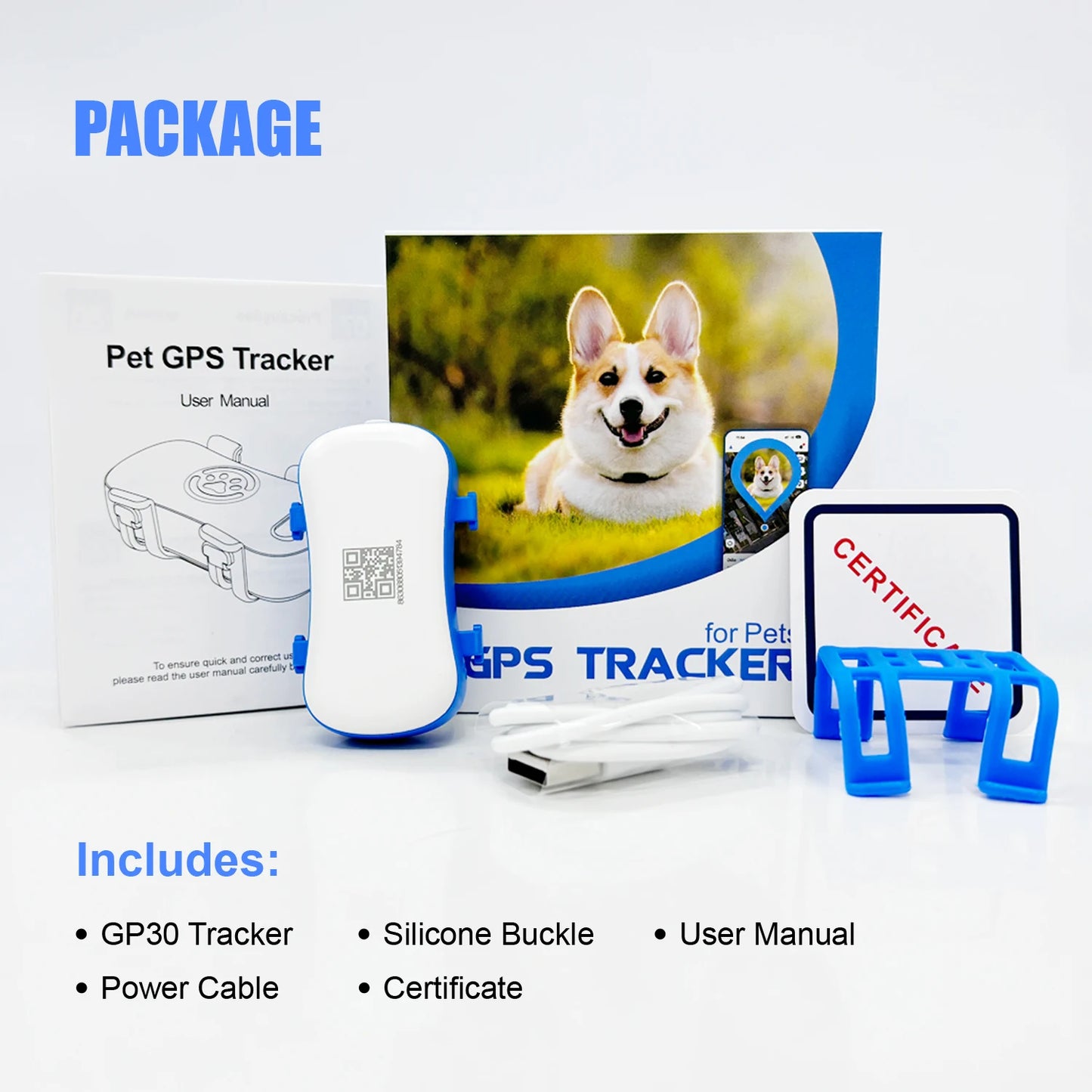 WANWAYTECH GPS Pet Tracker Real Time Tracking Dogs Cats