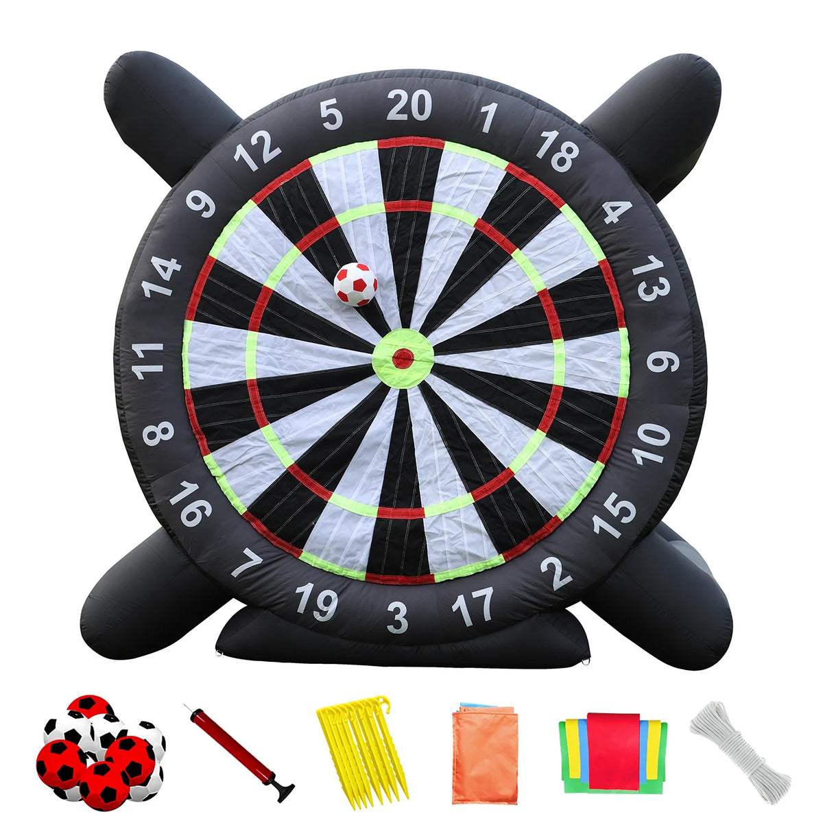 Giant Inflatable Soccer Dart Board Game With Sticky Balls Outdoor