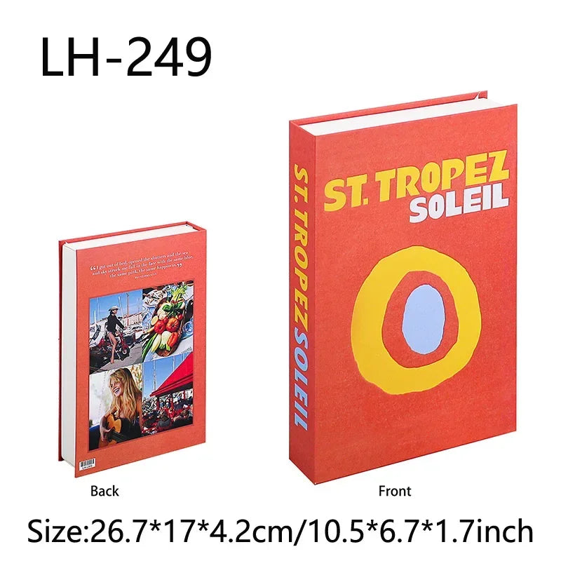 Travel Series Fake Book Decor For Living Room Display Box