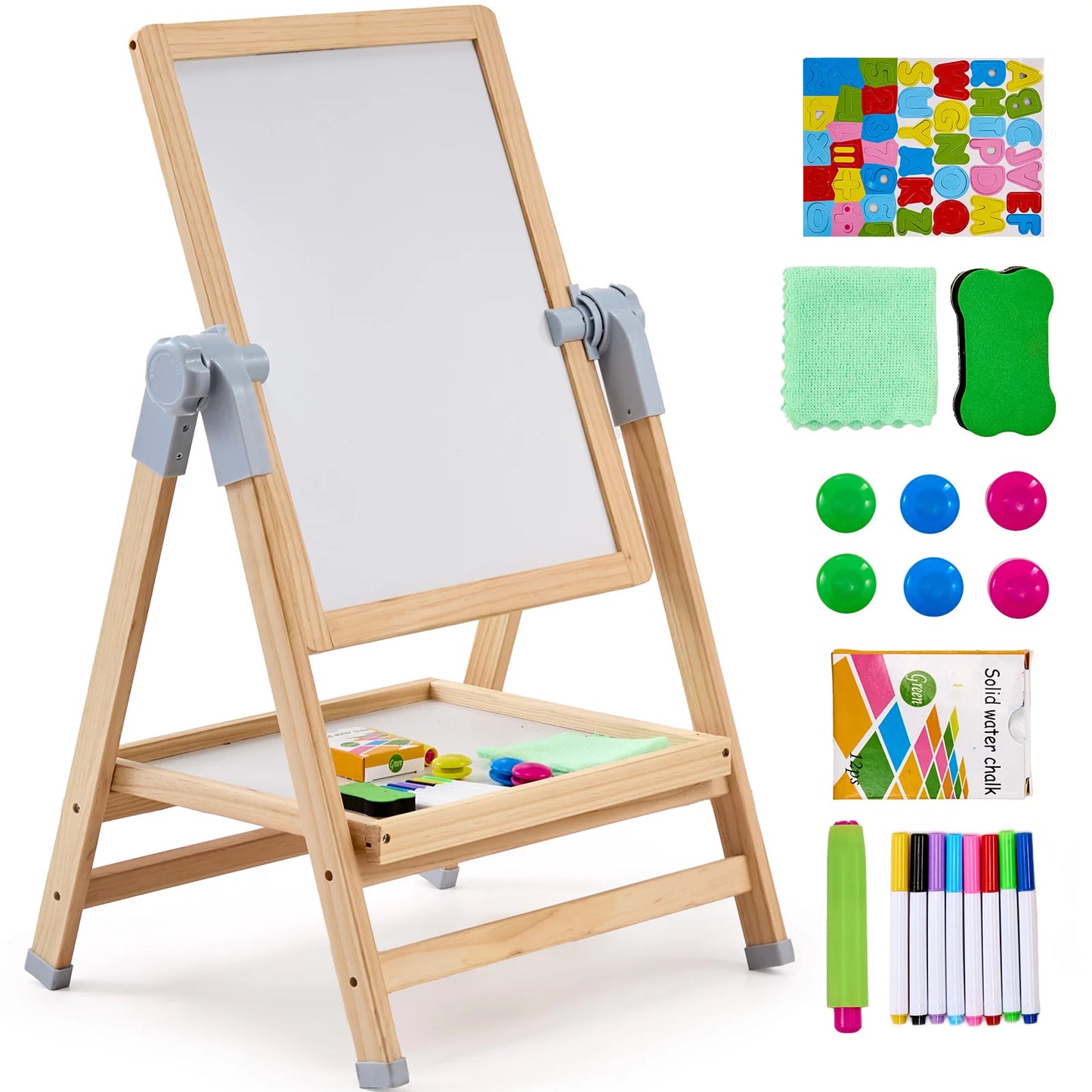 SucceBuy Standing Magnetic Drawing Board WordPad Art Easel Kids