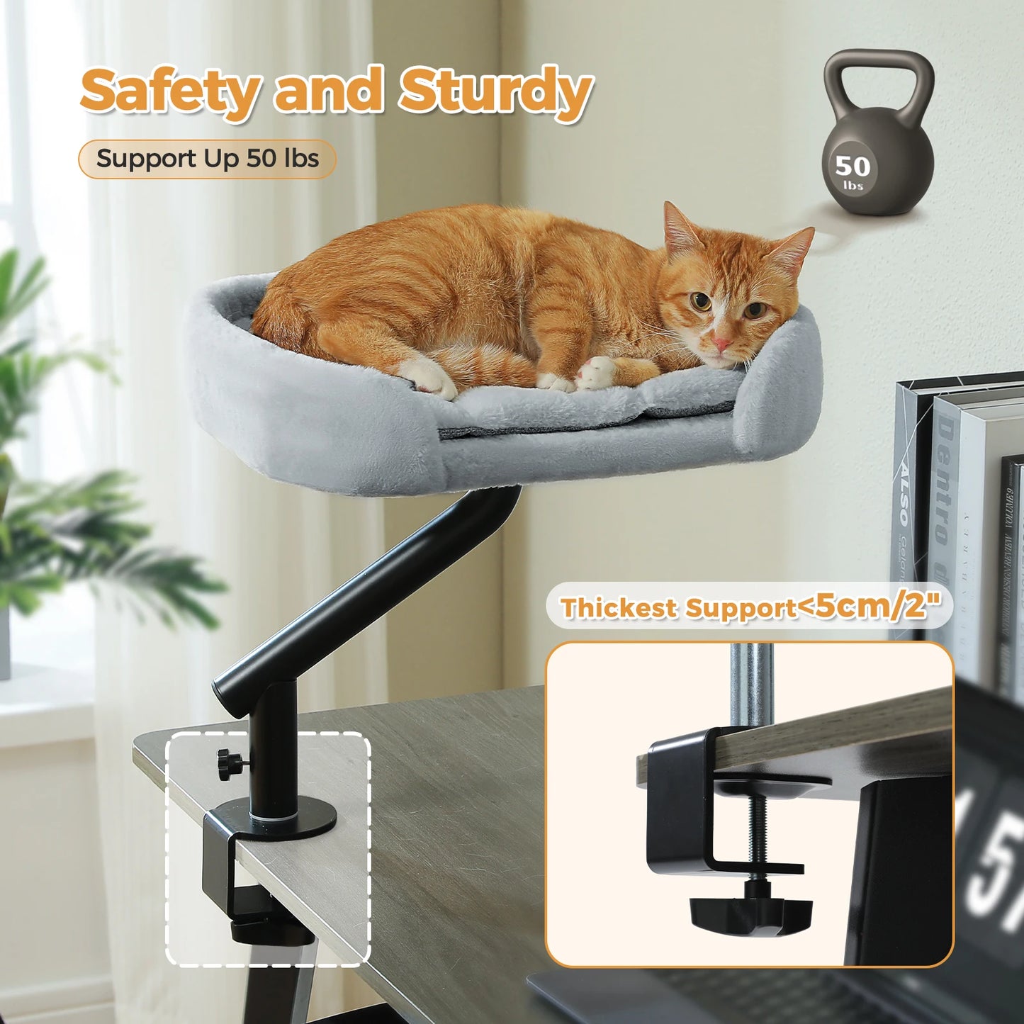 PAWZ Road Cat Desk Bed 360 Rotatable Cat Bed Stand