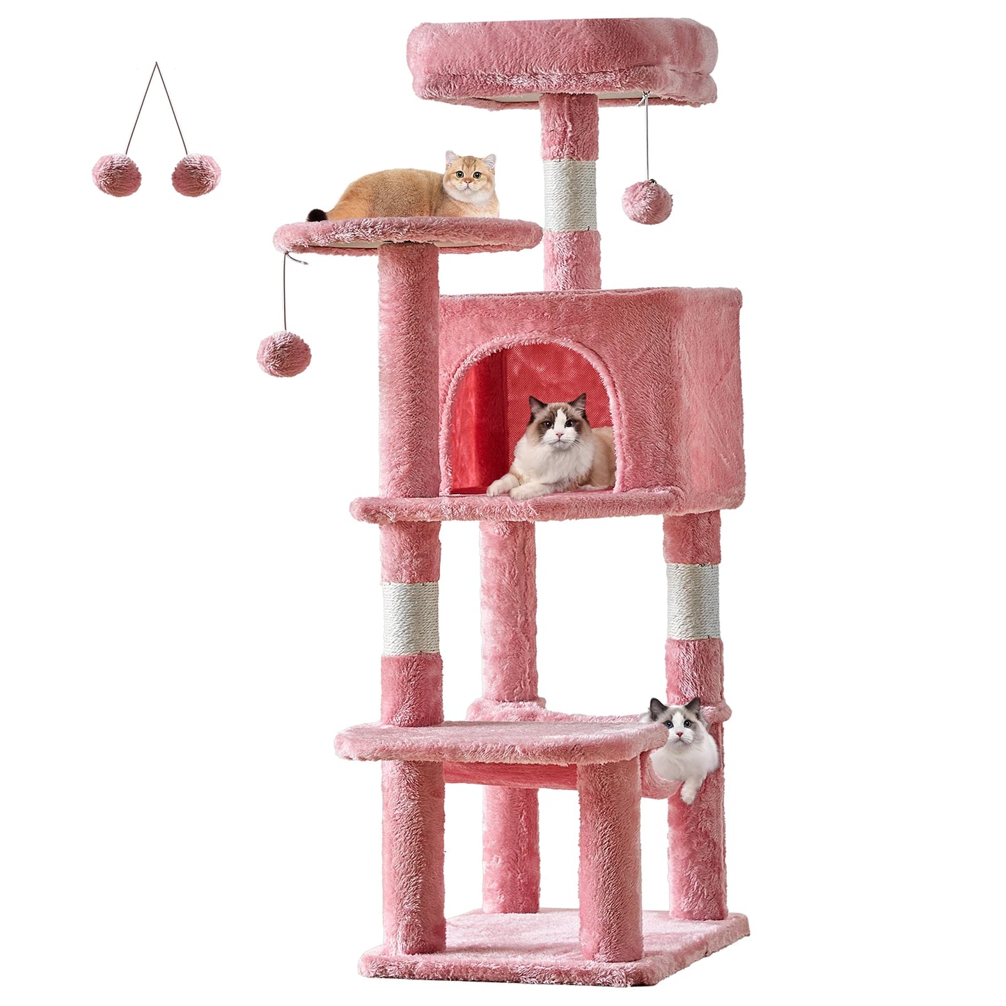JHK Cat Tree Tall Multi-Cat Climbing Tower For Indoor Cats