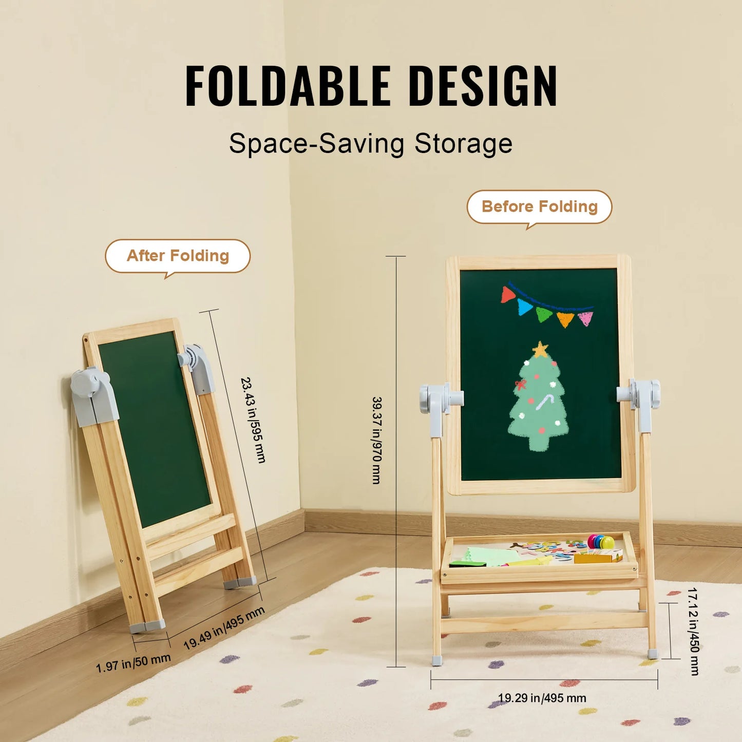 SucceBuy Standing Magnetic Drawing Board WordPad Art Easel Kids