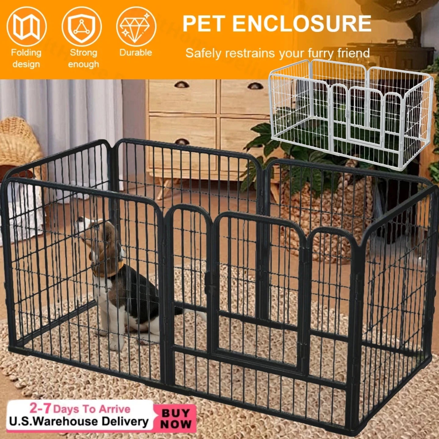 APWIKOGER Heavy Duty Portable Pet Playpen For Dogs Cats