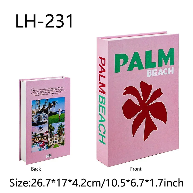 Travel Series Fake Book Decor For Living Room Display Box