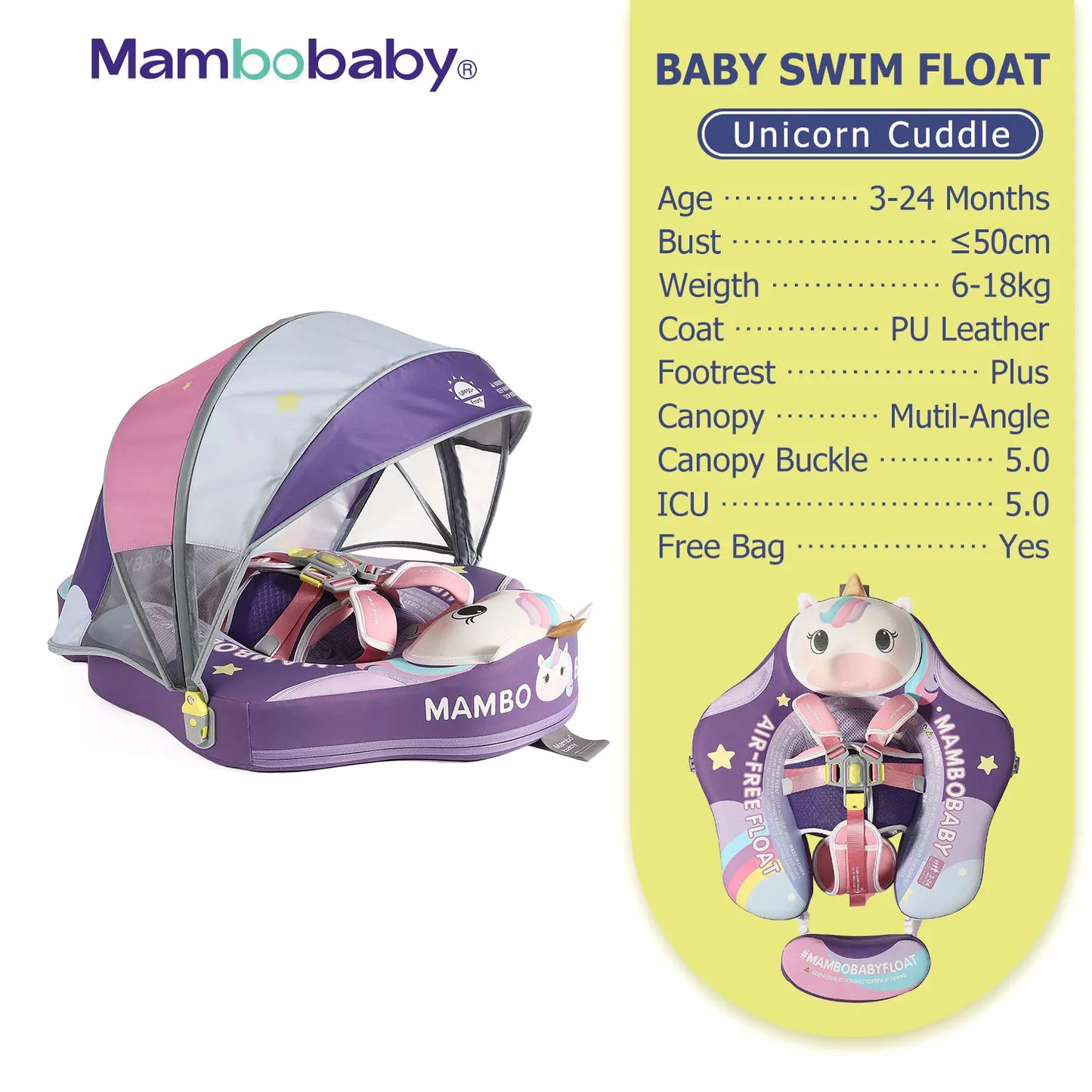 Mambobaby Baby Pool Float Vip 5 Dropshipping Blackproof Pool Mat For Infant Non-Inflatable Natation Buoy With Parasol Beach Toys