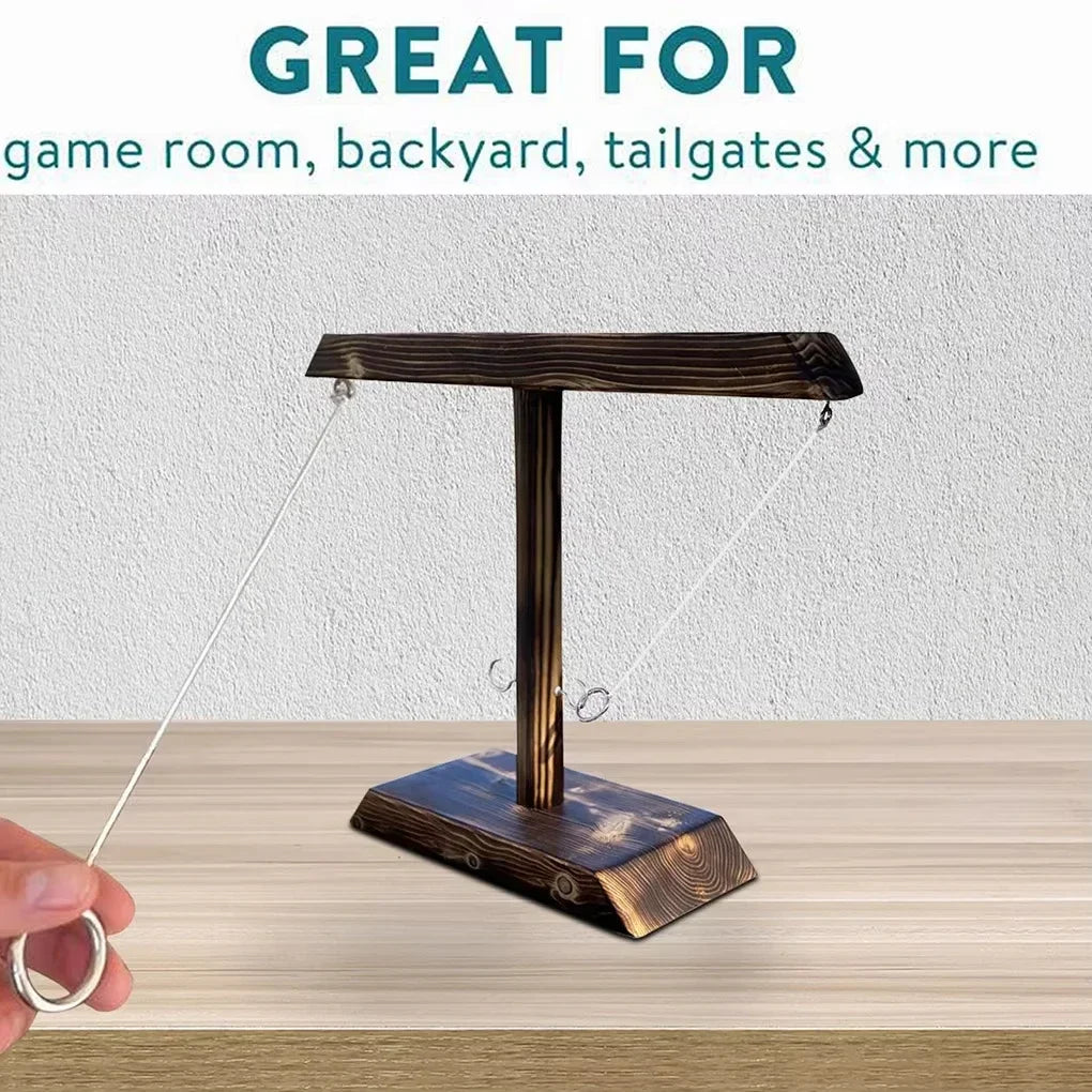 Wooden Ring Toss Drinking Game Board For Parties And Outdoor Fun