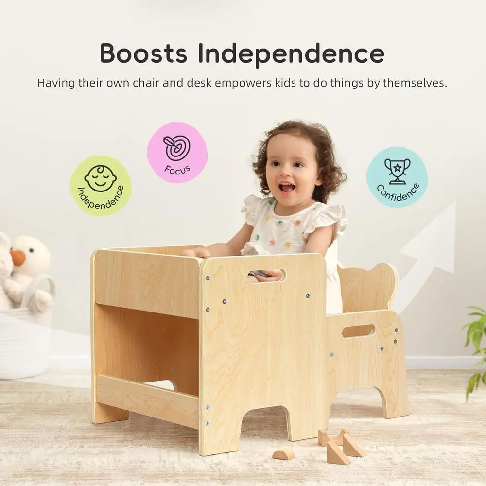 Wooden Toddler Table And Chair Set For Kids Dining