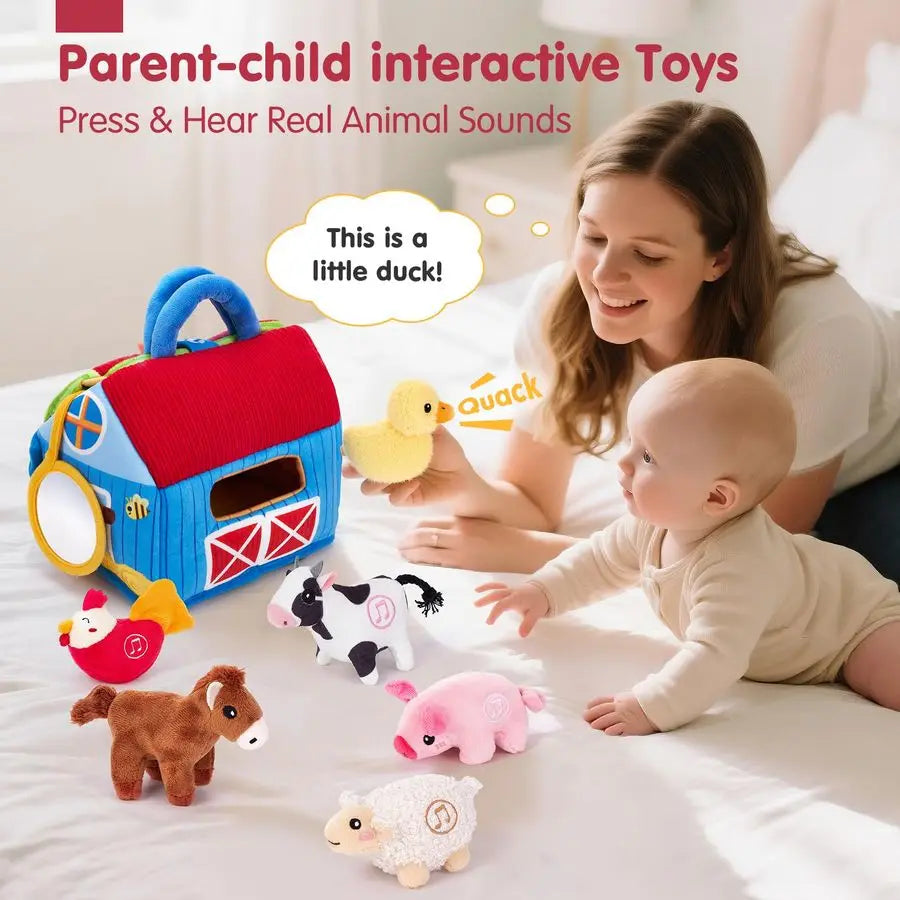 Surprise Barn Farm Animals Set With Real Sounds For Babies