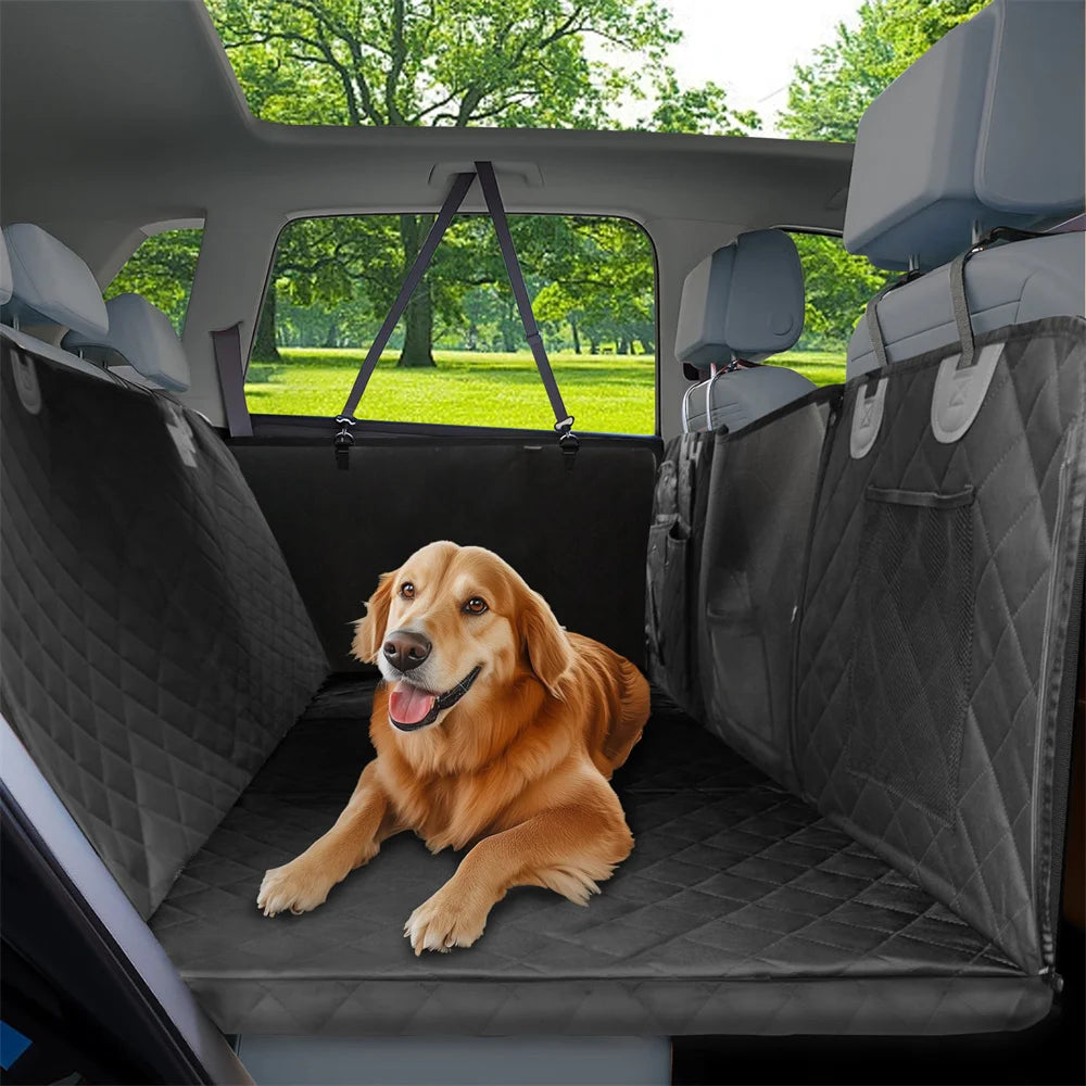 Waterproof Back Seat Extender Dog Car Seat Cover With Mesh