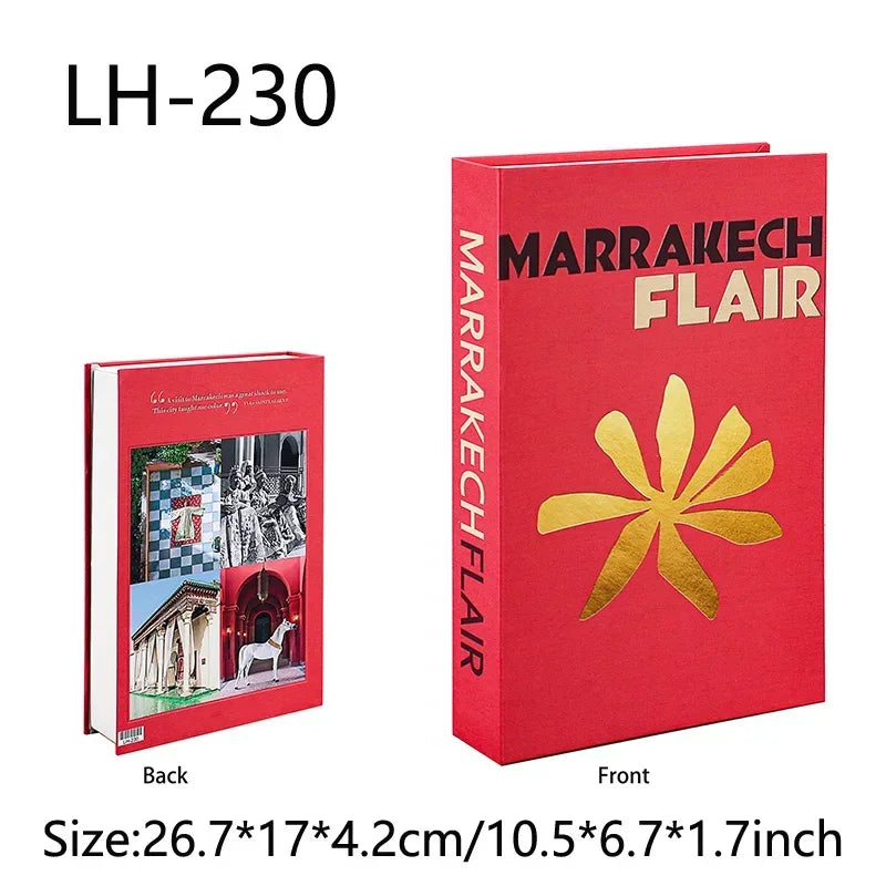 Travel Series Fake Book Decor For Living Room Display Box