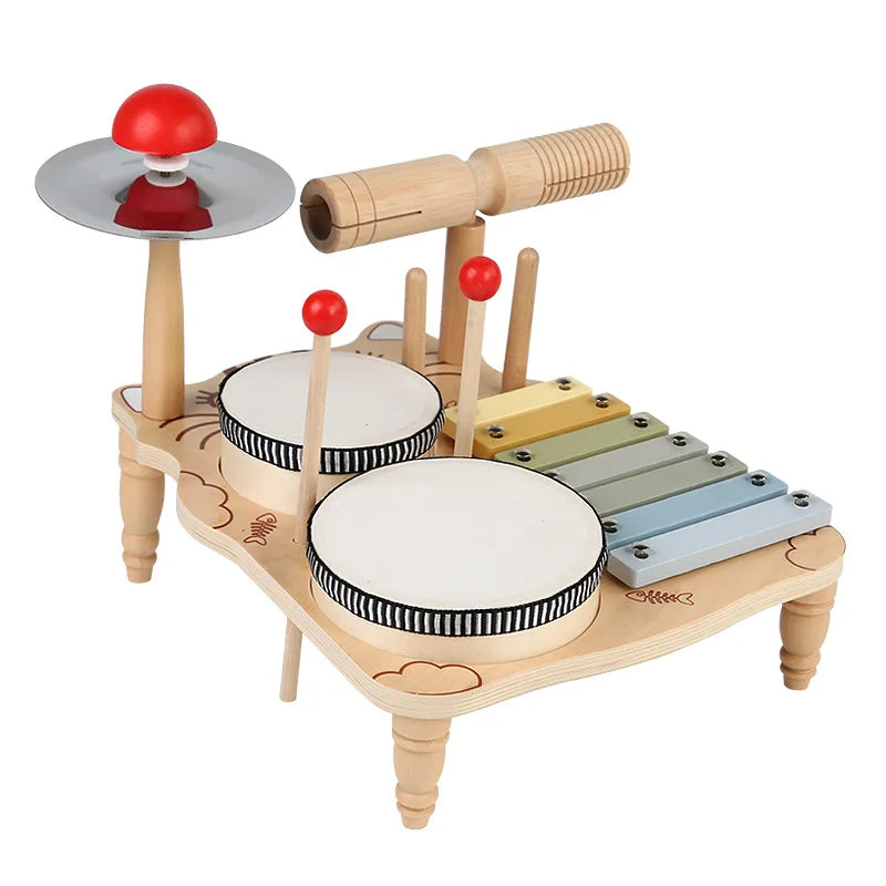Orff instrument children's wooden percussion instrument xylophone Japanese style music toy birthday gift