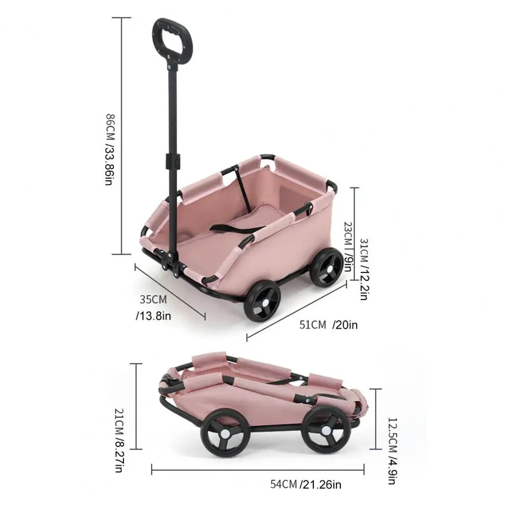 Pet Stroller For Small Dogs And Cats 4 Wheels Folding