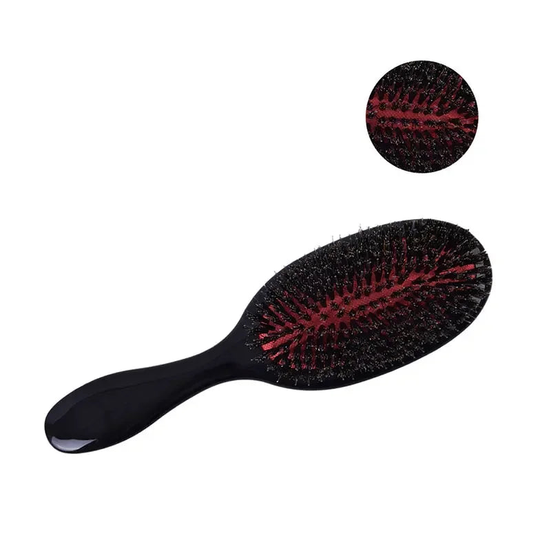 Boar Bristle Hair Brush Women Combs for Wood HairBrush Detangle Straightener Comb Barber Accessories