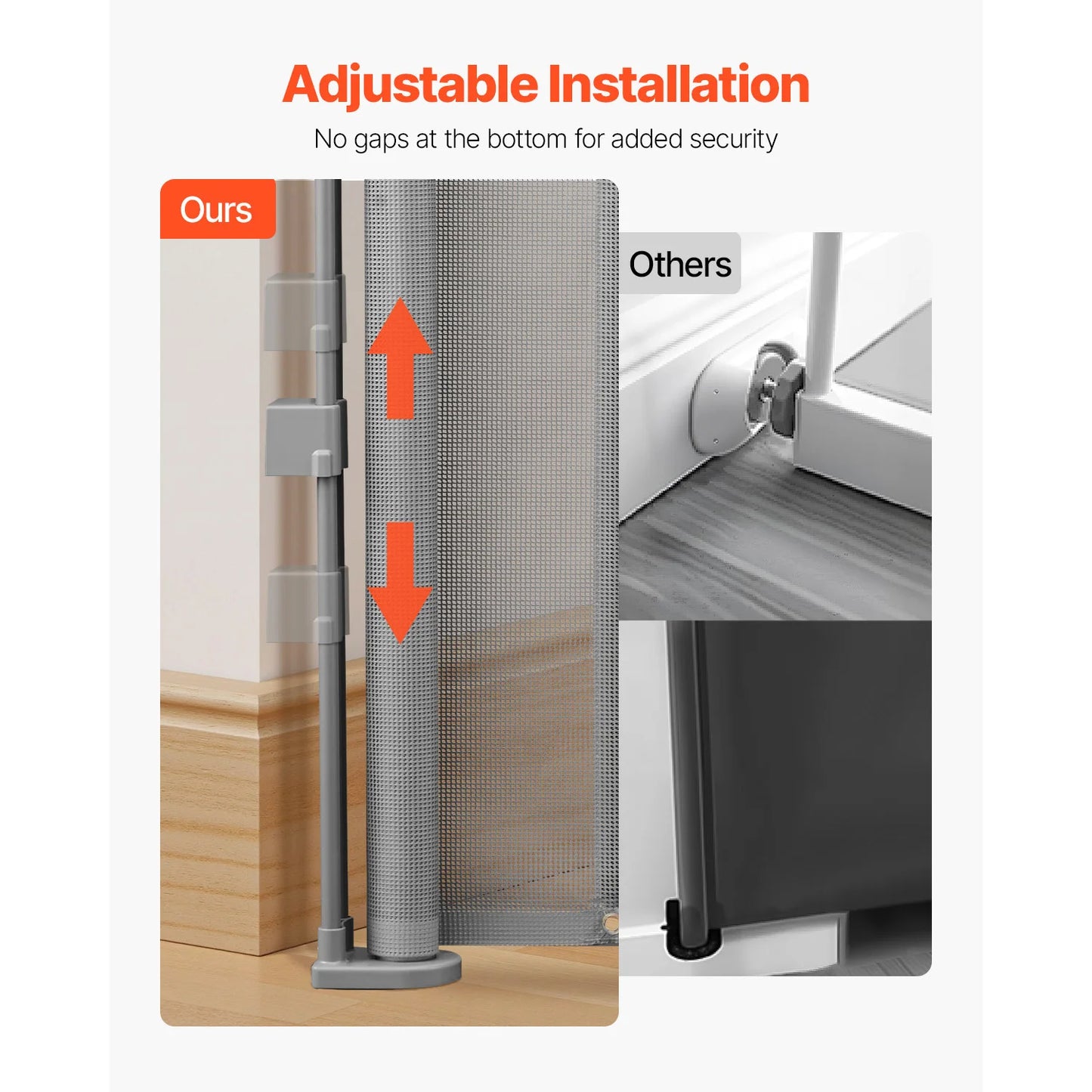 SucceBuy Retractable Baby Gate For Kids And Pets Mesh Security