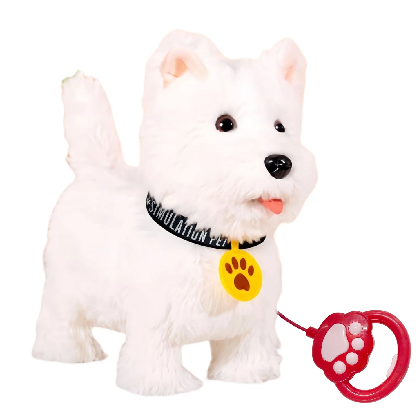 Shunmaii Interactive Plush Puppy Robot Toy Walking Barking Tail Wagging