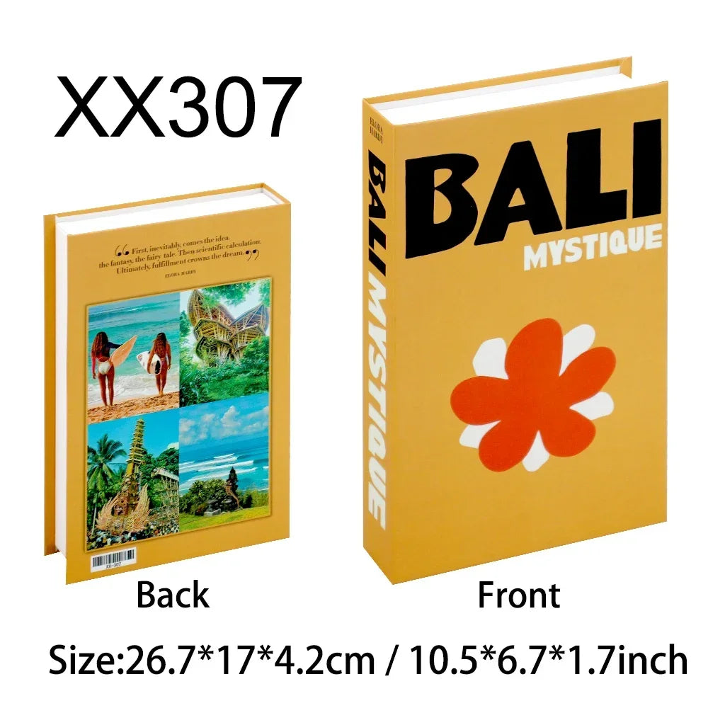Travel Series Fake Book Decor For Living Room Display Box