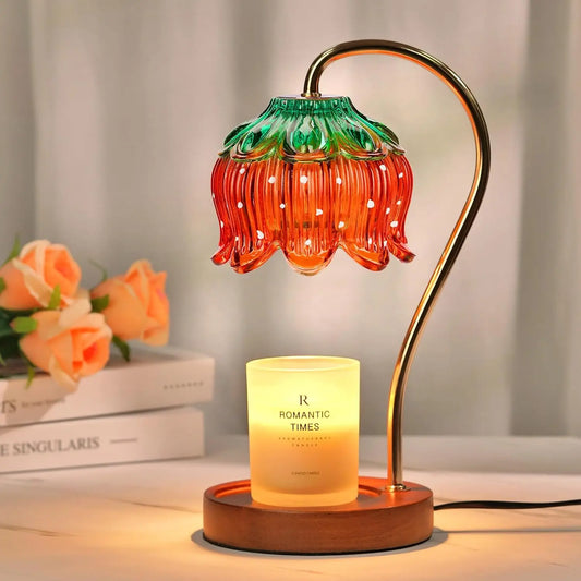 Strawberry Candle Warmer Lamp With Timer And Dimmable Flameless Safe