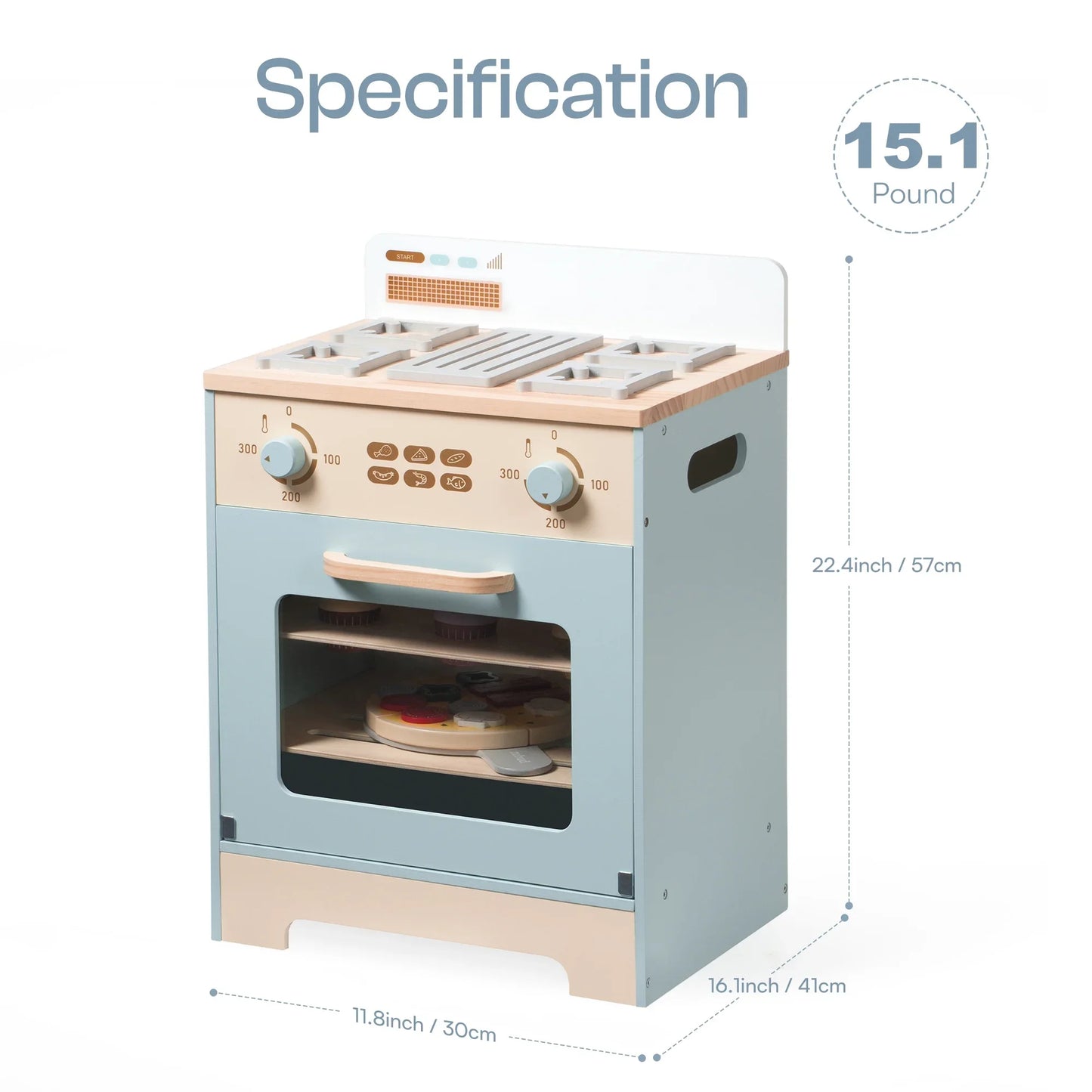 Robotime Robud Wooden Kitchen Washer Playset For Kids Age 3