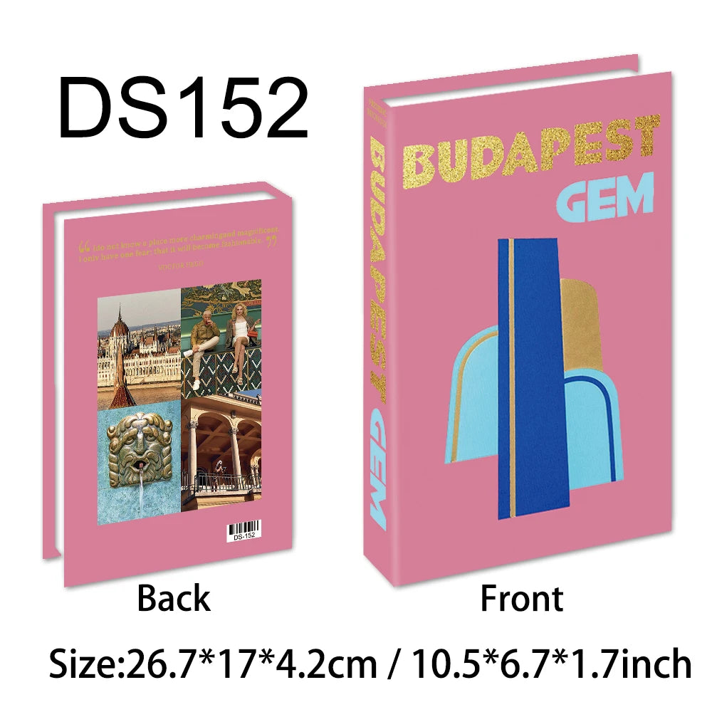 Travel Series Fake Book Decor For Living Room Display Box