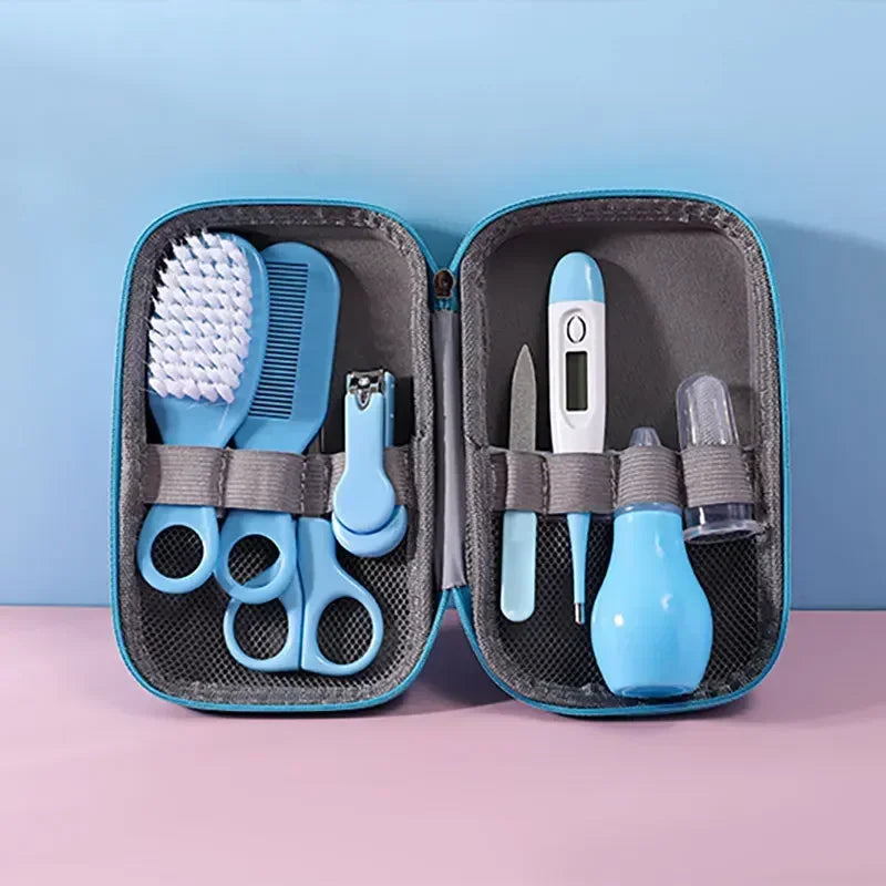 8/10/13pcs Newborn Baby Kids Nail Hair Health Care Thermometer Grooming Brush Kit Care Baby Essentials Newborn Material Safety