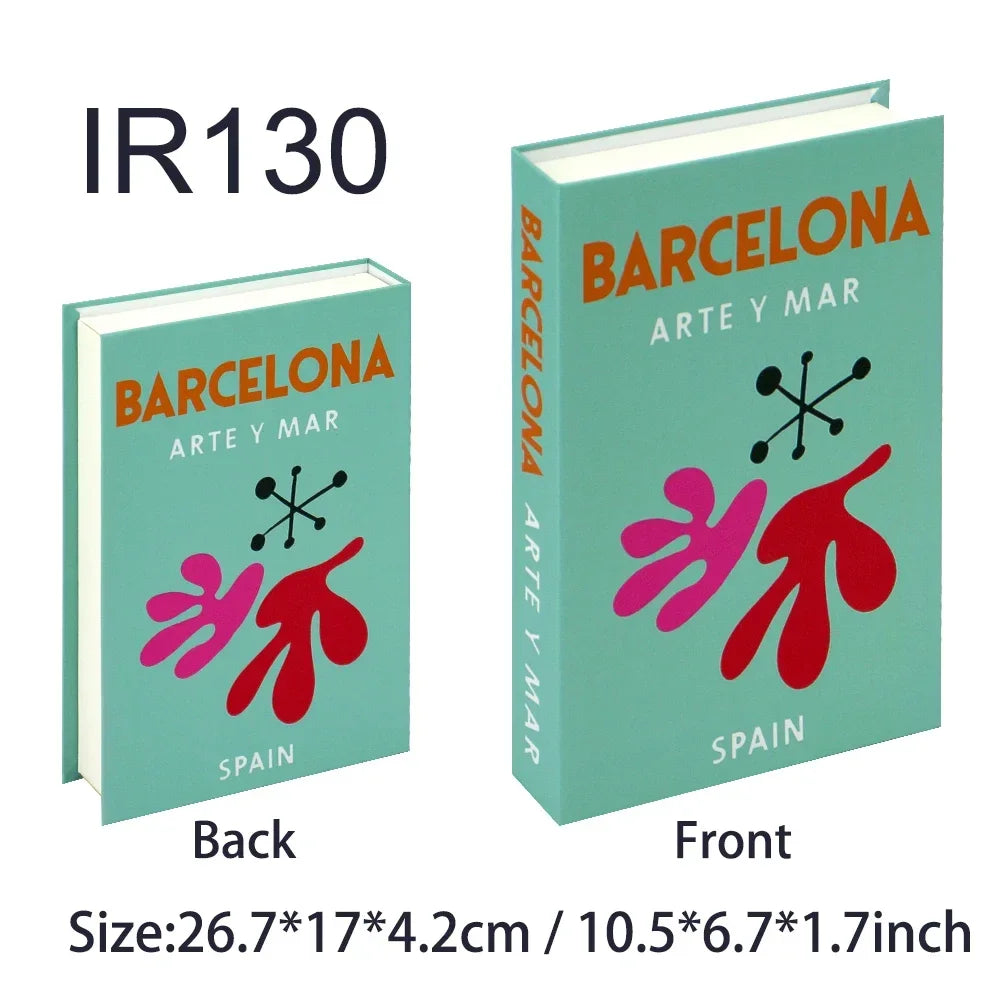 Travel Series Fake Book Decor For Living Room Display Box